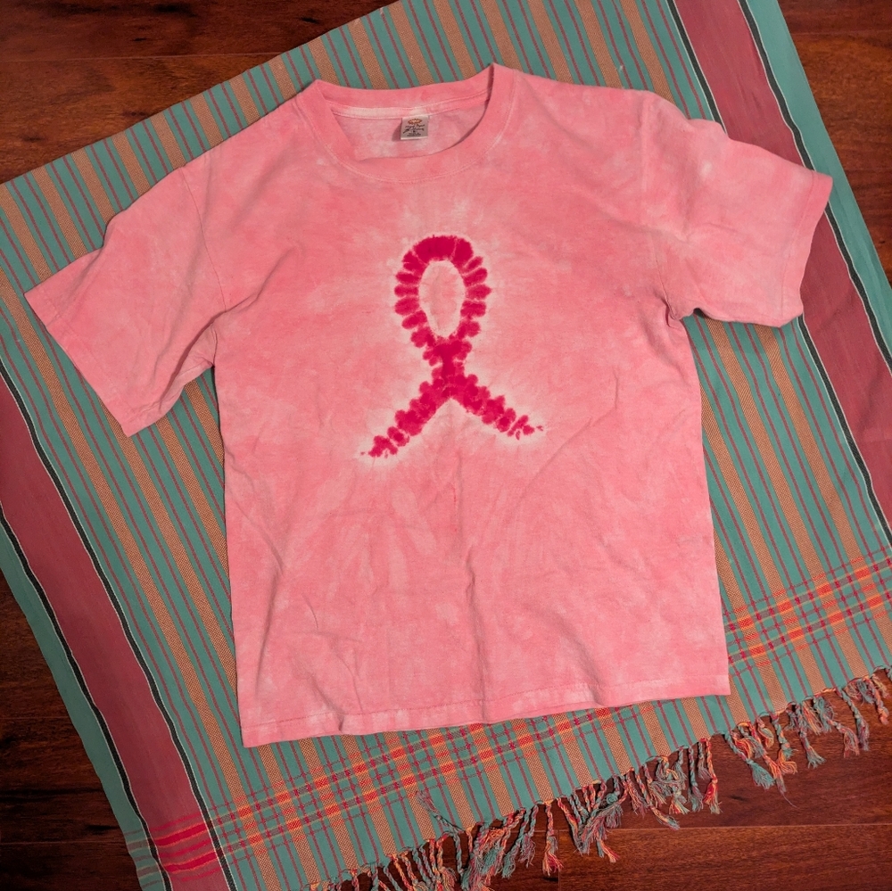 Pink Ribbon Tie-Dye Tee